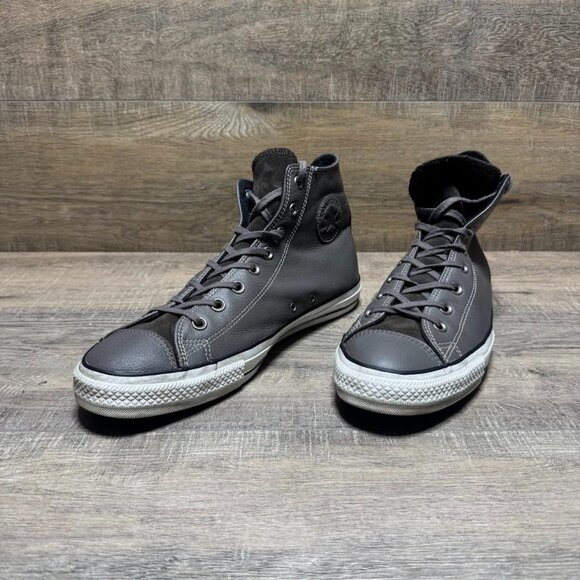 Converse Chuck Taylor Light Brown Leather High Top Sneakers Men's Size 11.5 - Picture 1 of 7